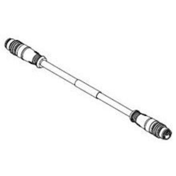 Woodhead Micro-Change (M12) Double-Ended Cordset, 4 Pole, Male (Straight) To Male (Straight), 24 Awg E11A06003M050